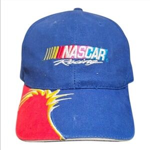 Winners Circle NASCAR Racing Hat Men's Blue Embroidered Strapback Adjustable Cap